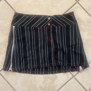 Vintage 90’s Y2K Serious Los Angeles (Serious LA) pinstripe mini skirt